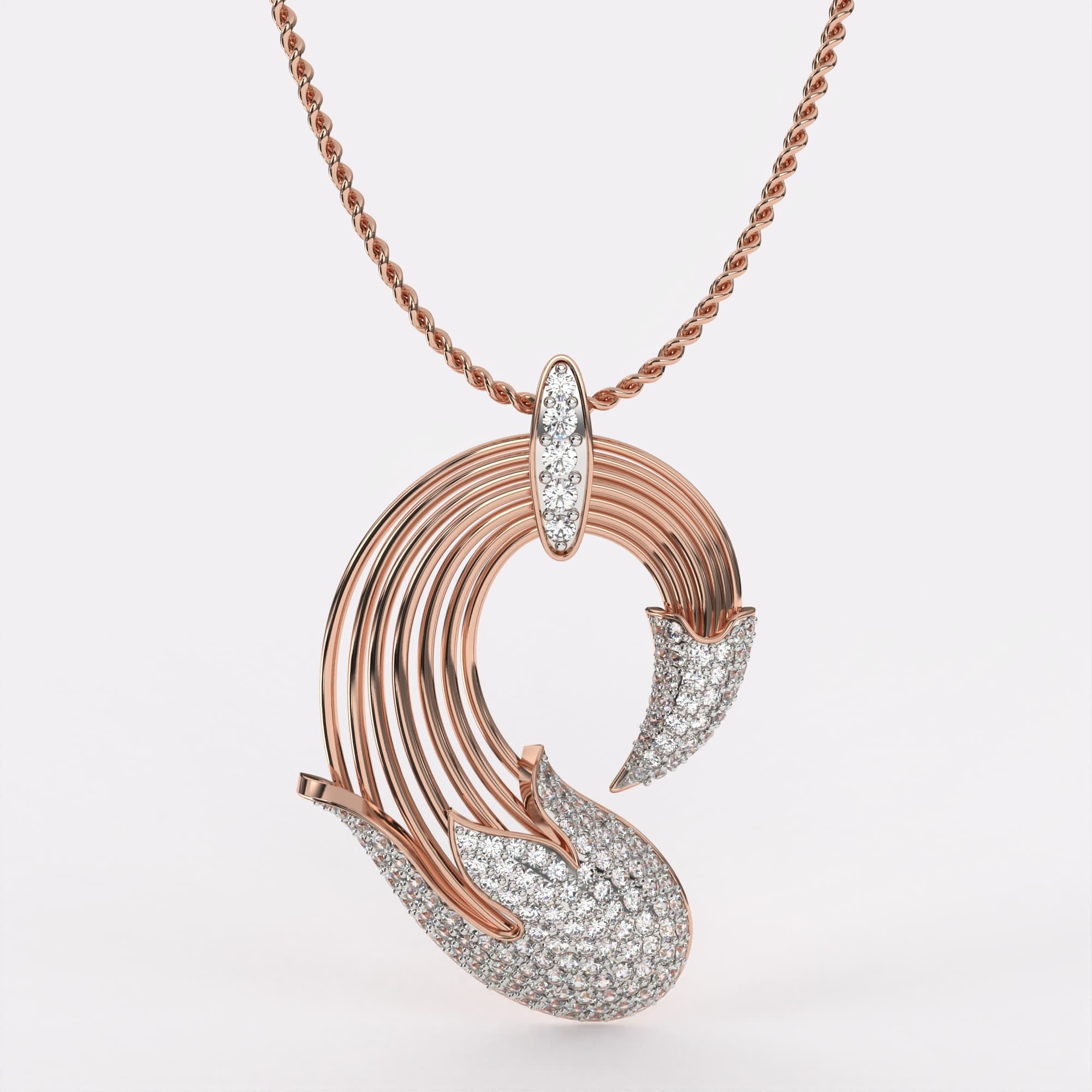 Stripes  Diamond pendant