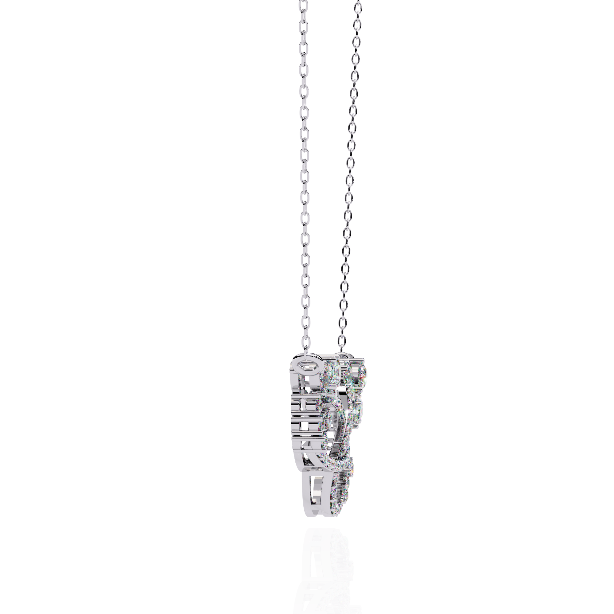 Stuck Together Diamond Pendant (With Chain)