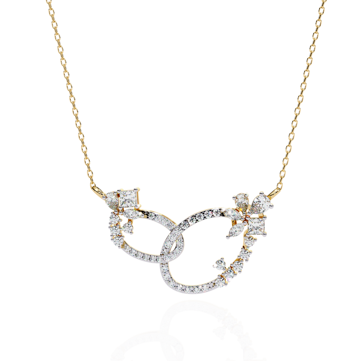 Stuck Together Diamond Pendant (With Chain)
