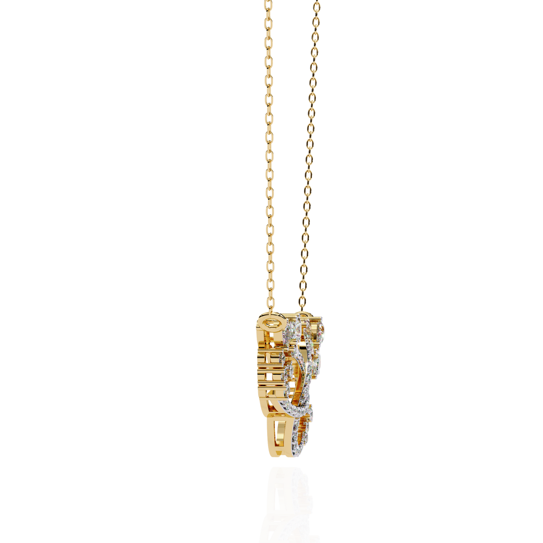 Stuck Together Diamond Pendant (With Chain)