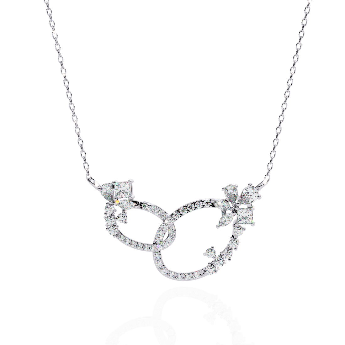 Stuck Together Diamond Pendant (With Chain)