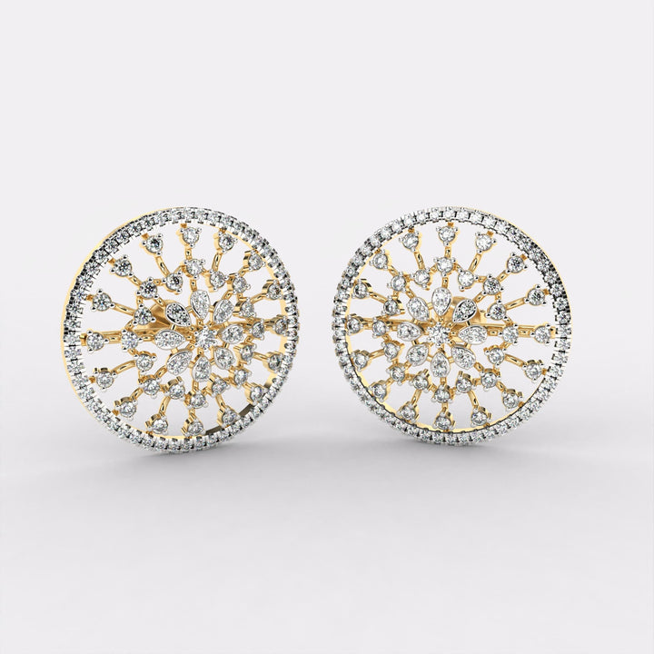 Subtle Elaborate Diamond Earrings