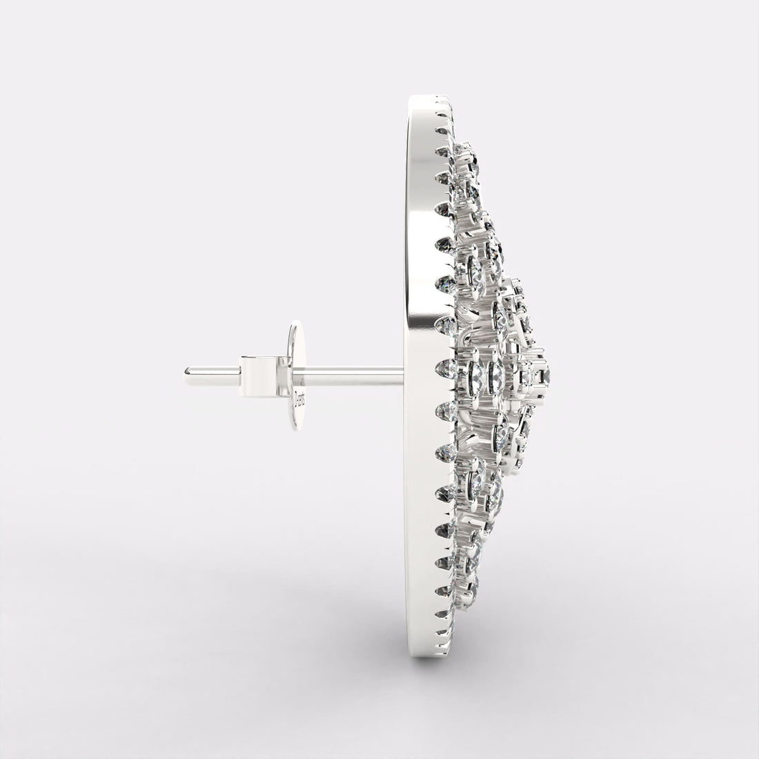 Subtle Elaborate Diamond Earrings in 925 Silver