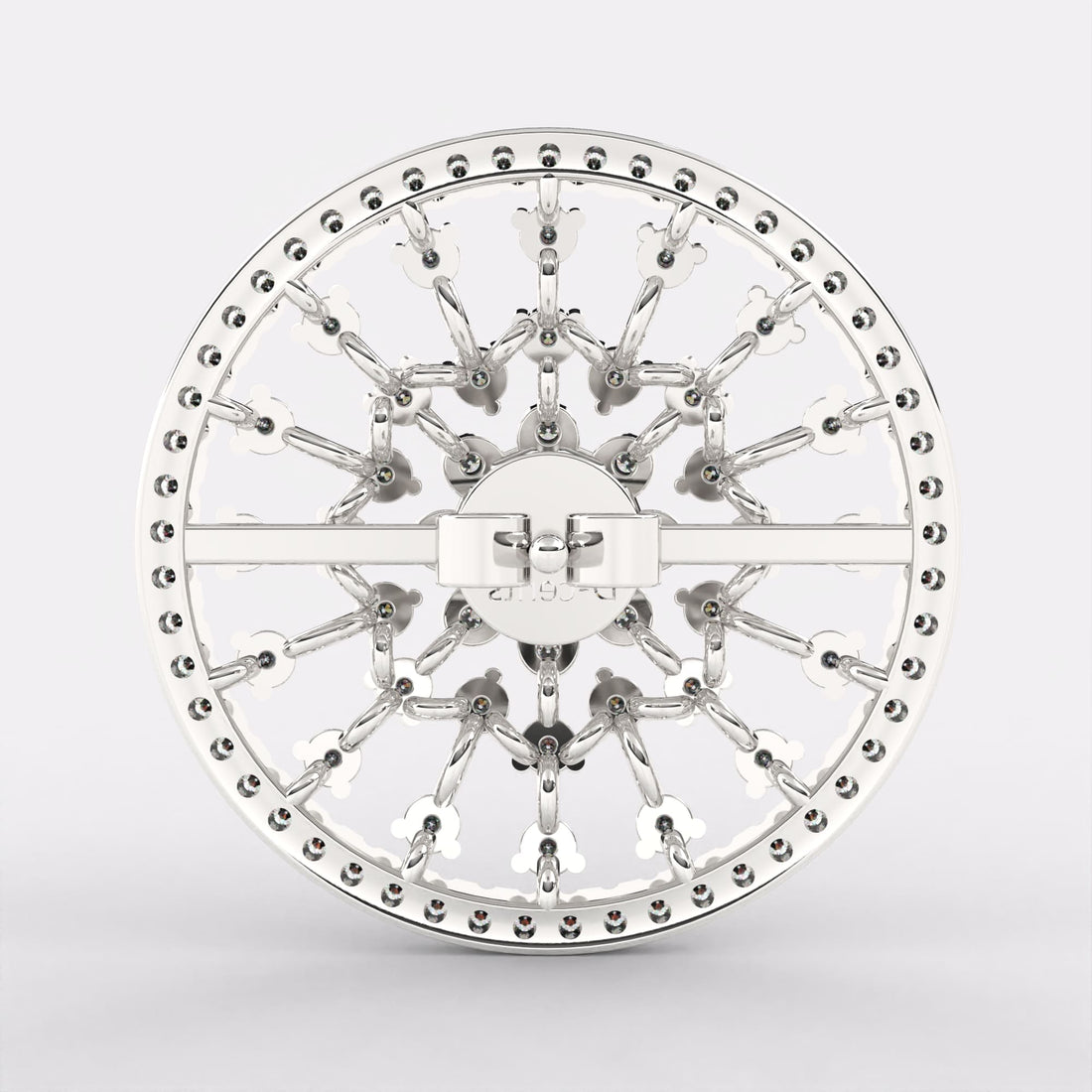 Subtle Elaborate Diamond Earrings in 925 Silver