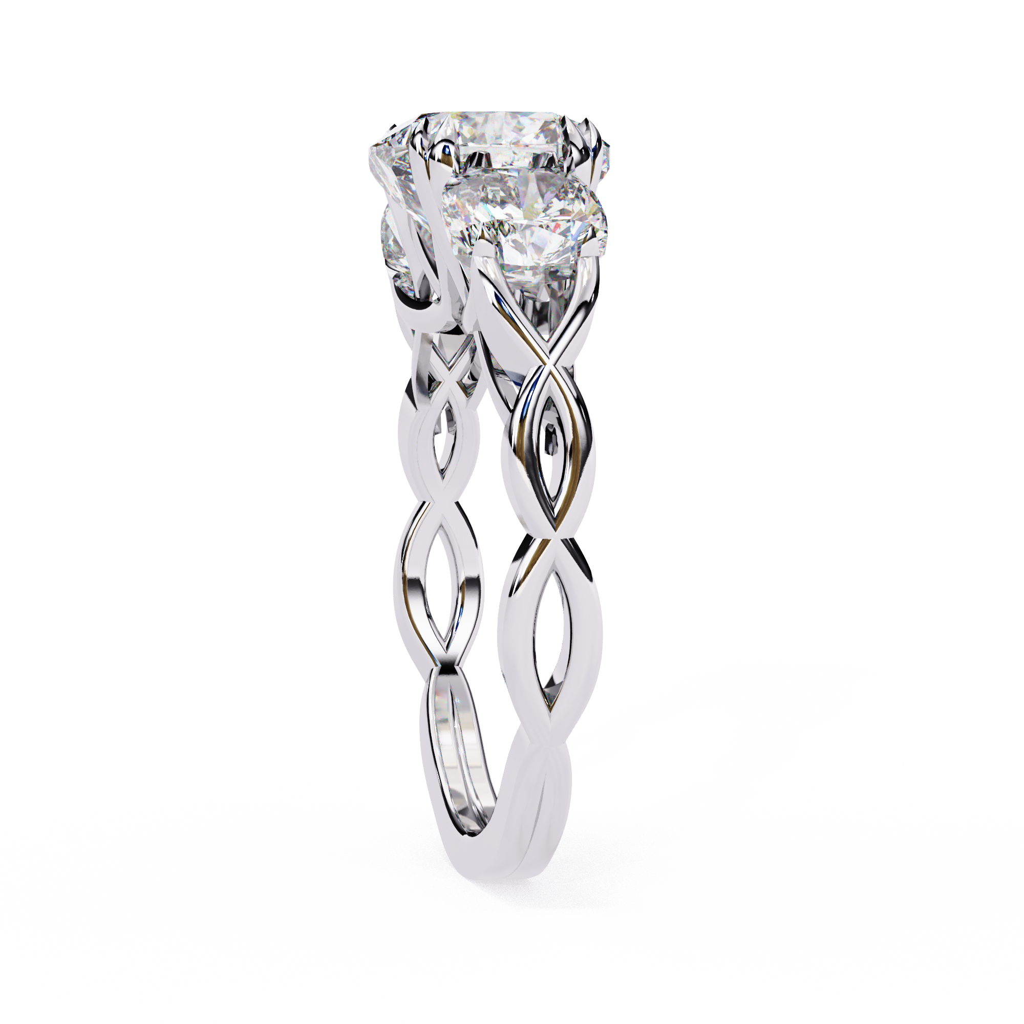 Subtle Twist Diamond Ring 10