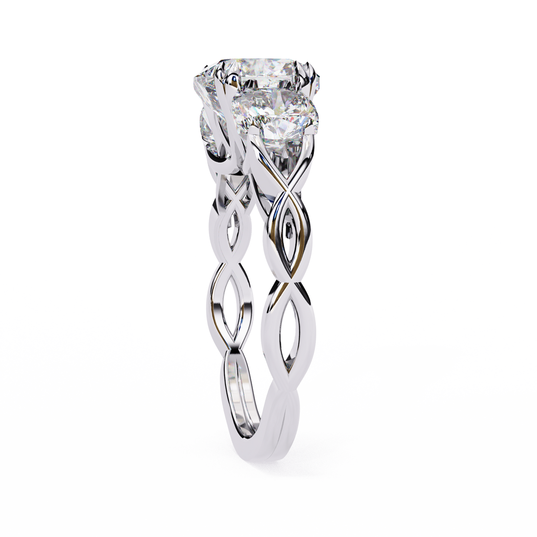 Subtle Twist Diamond Ring 10