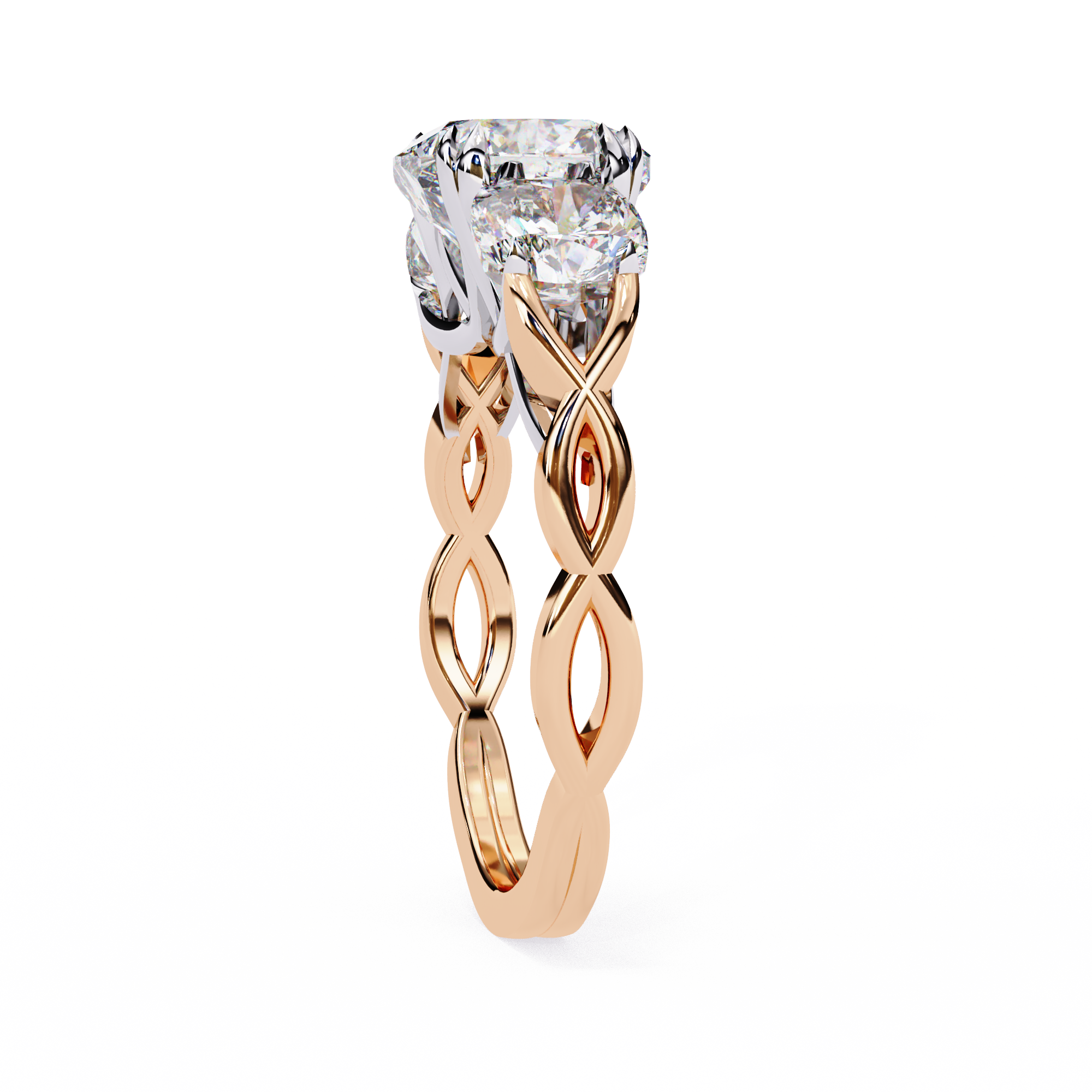 Subtle Twist Diamond Ring 3
