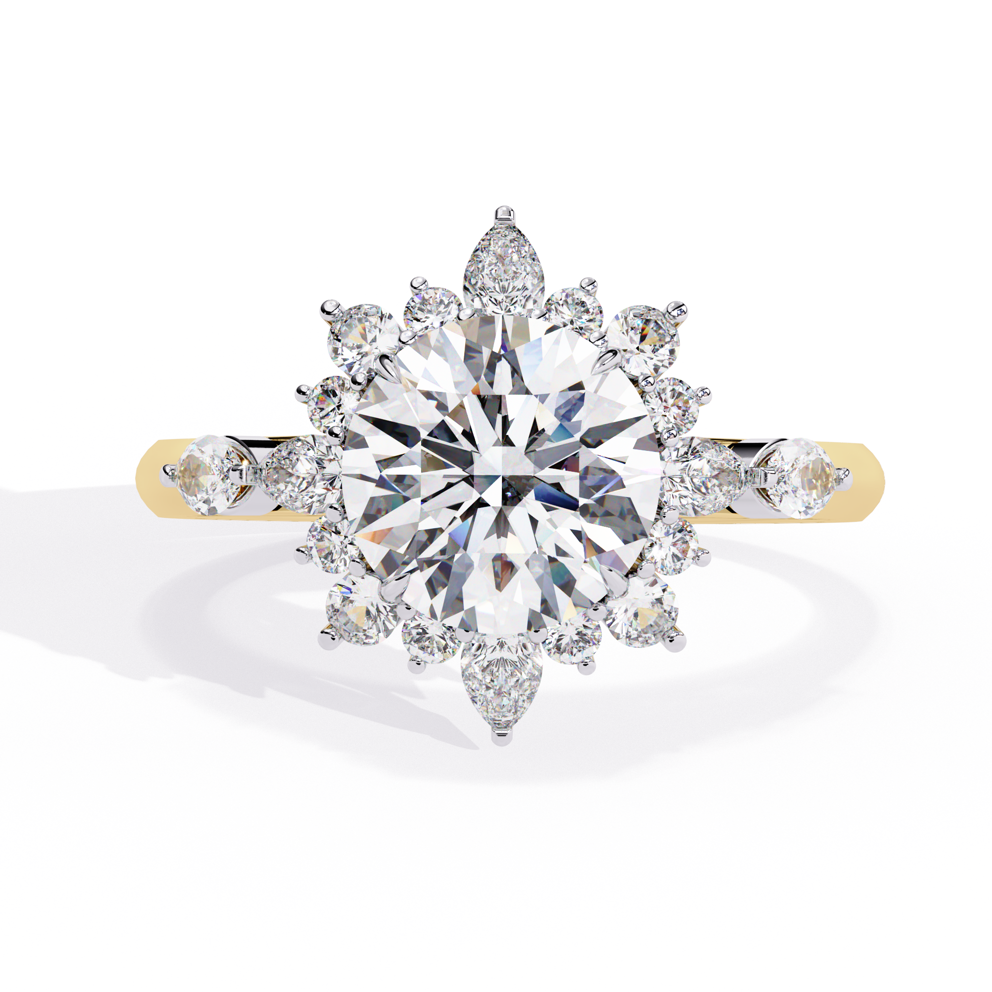 Sun-Kissed Sparkle Diamond Ring