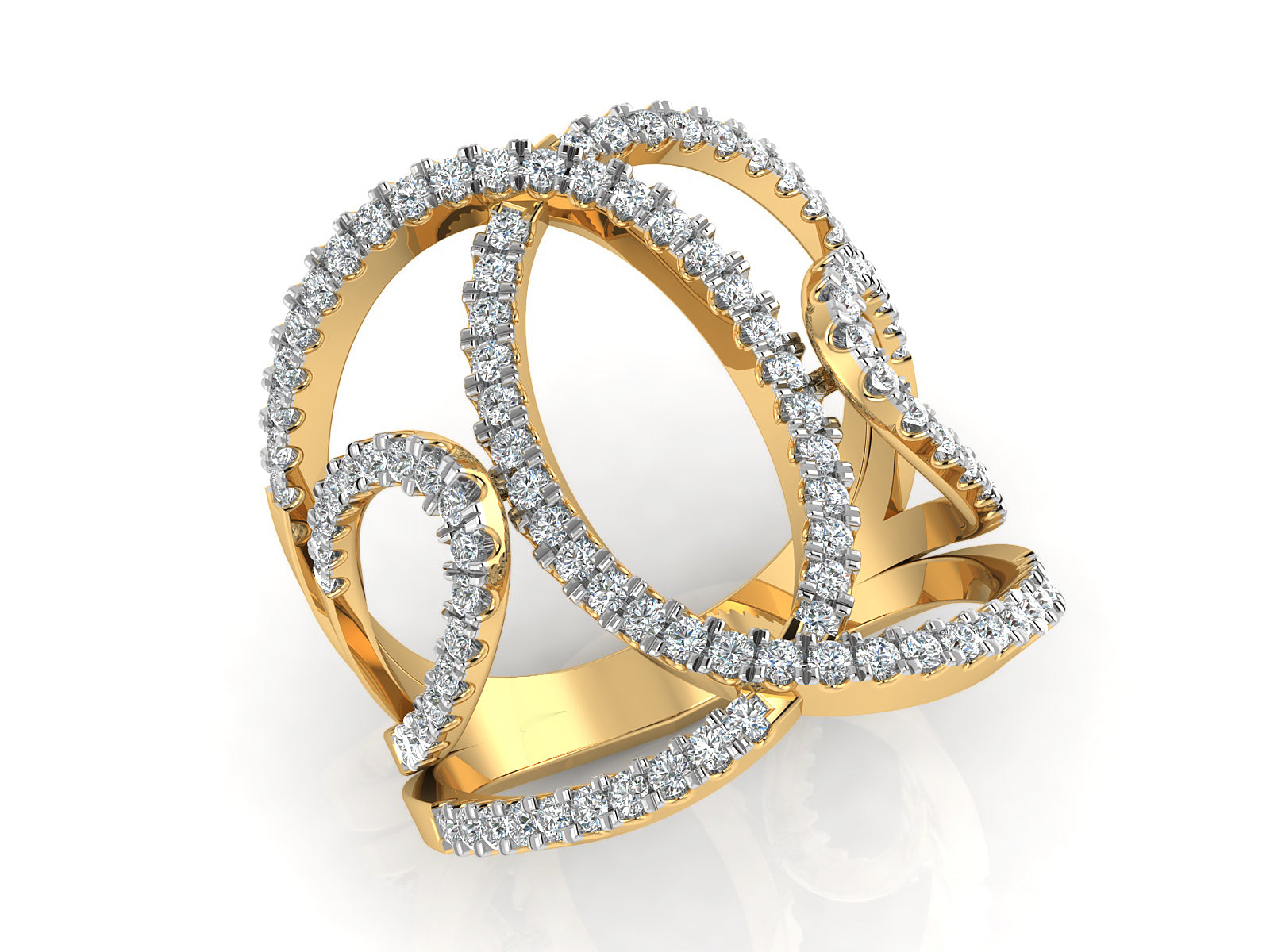 Swirling Flow Diamond Ring 2