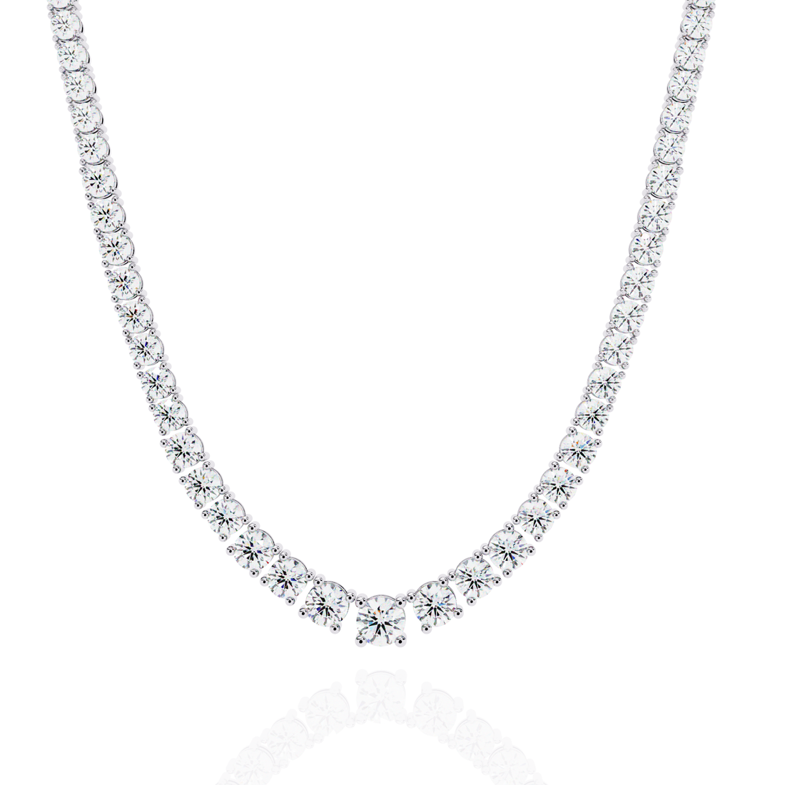 Taper Lab Grown Round Diamond Tennis Chain (18 inch)