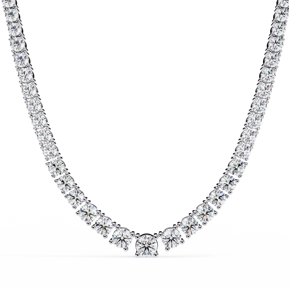 Taper Lab Grown Round Diamond Tennis Chain (18 inch)