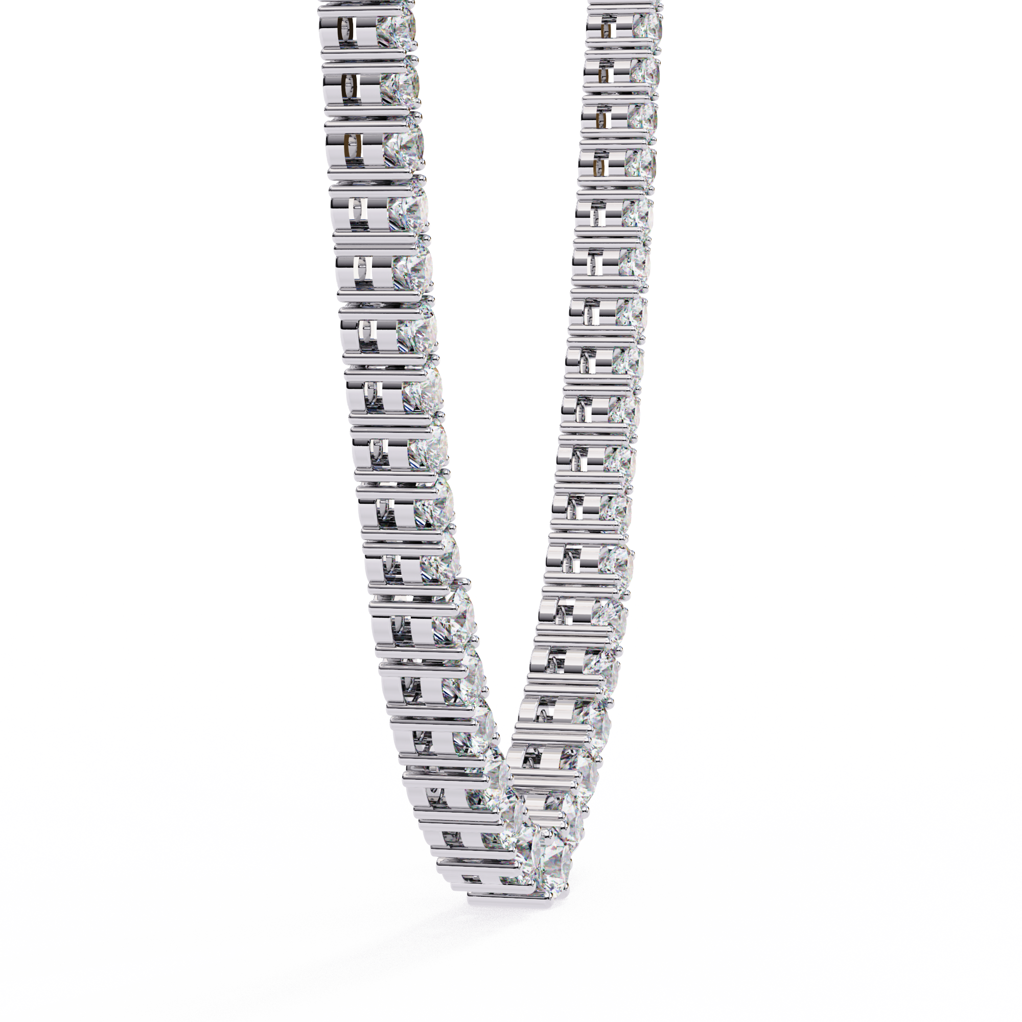 Taper Lab Grown Round Diamond Tennis Chain (18 inch)