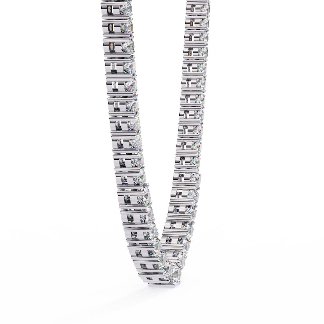 Taper Lab Grown Round Diamond Tennis Chain (18 inch)