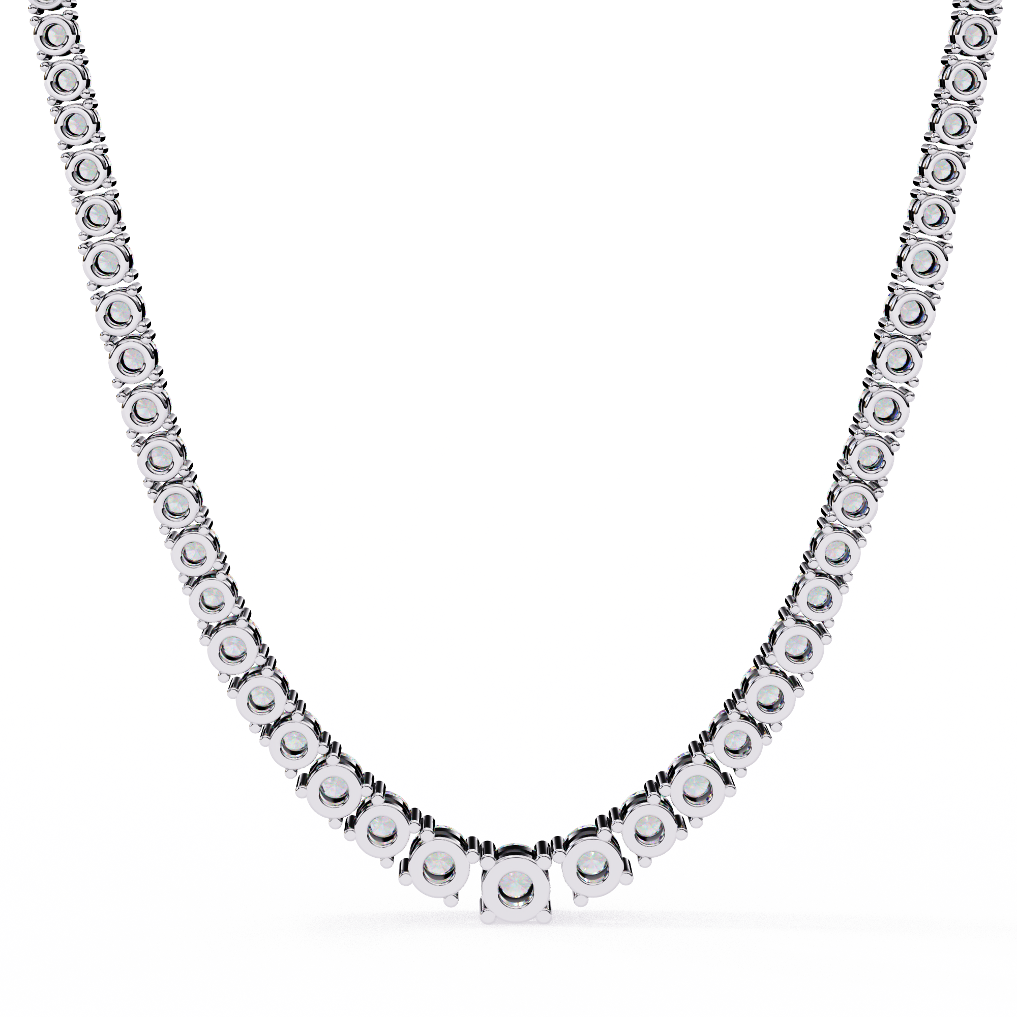 Taper Lab Grown Round Diamond Tennis Chain (18 inch)