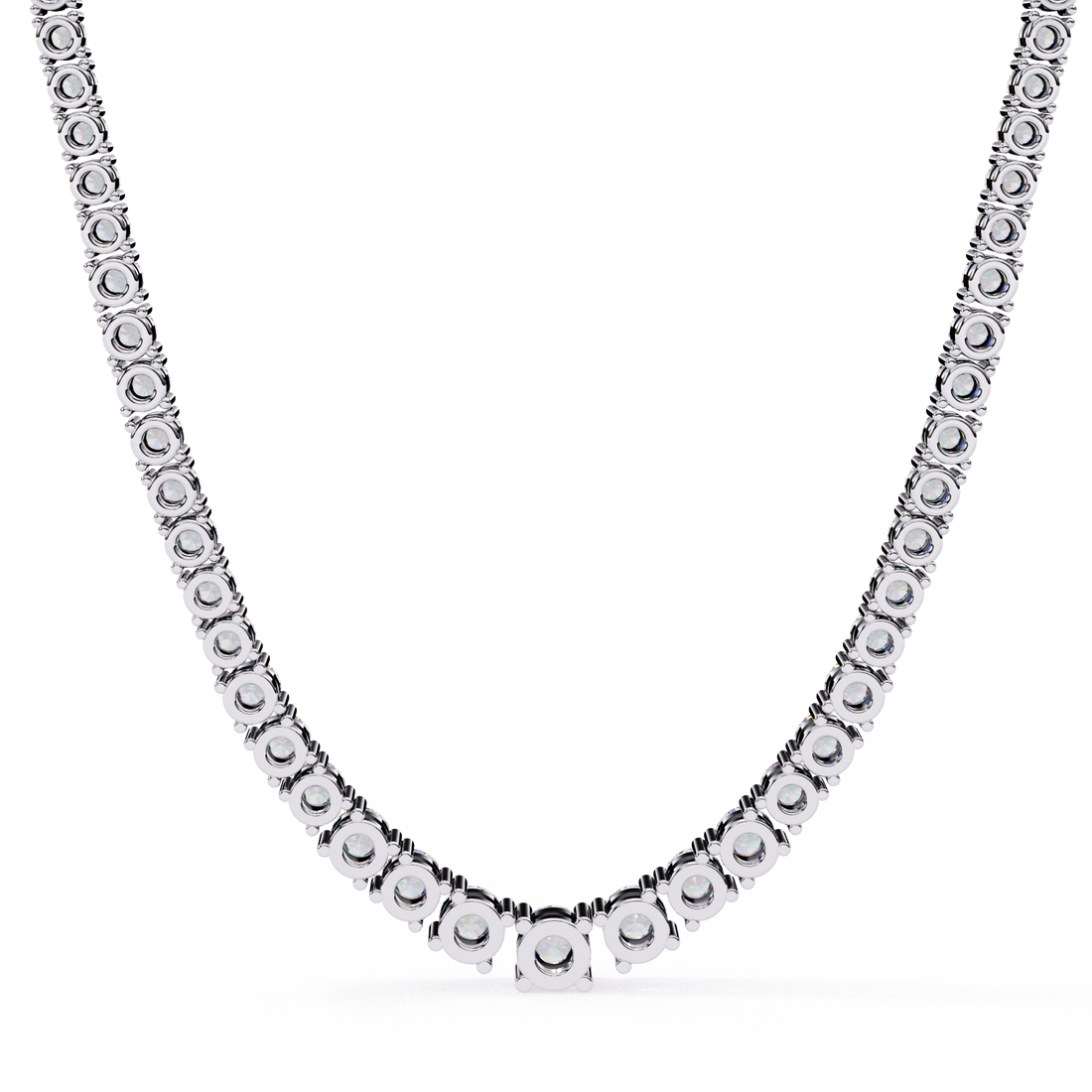 Taper Lab Grown Round Diamond Tennis Chain (18 inch)