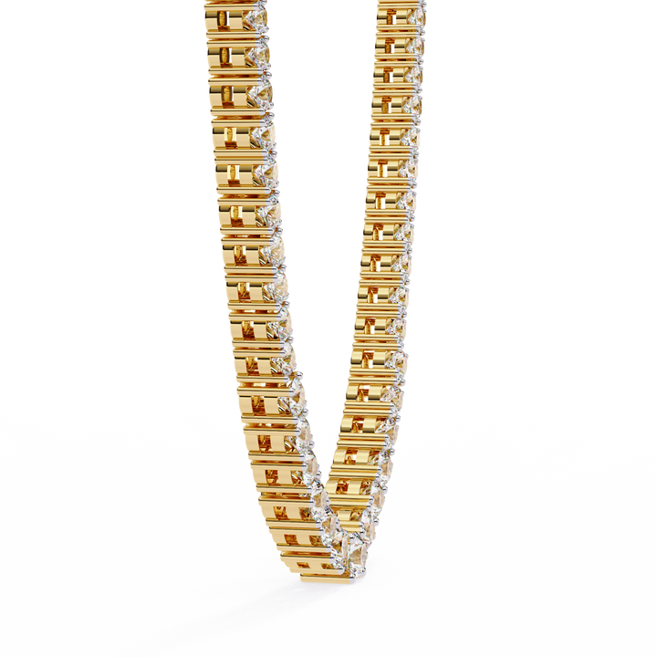 Taper Lab Grown Round Diamond Tennis Chain (18 inch)