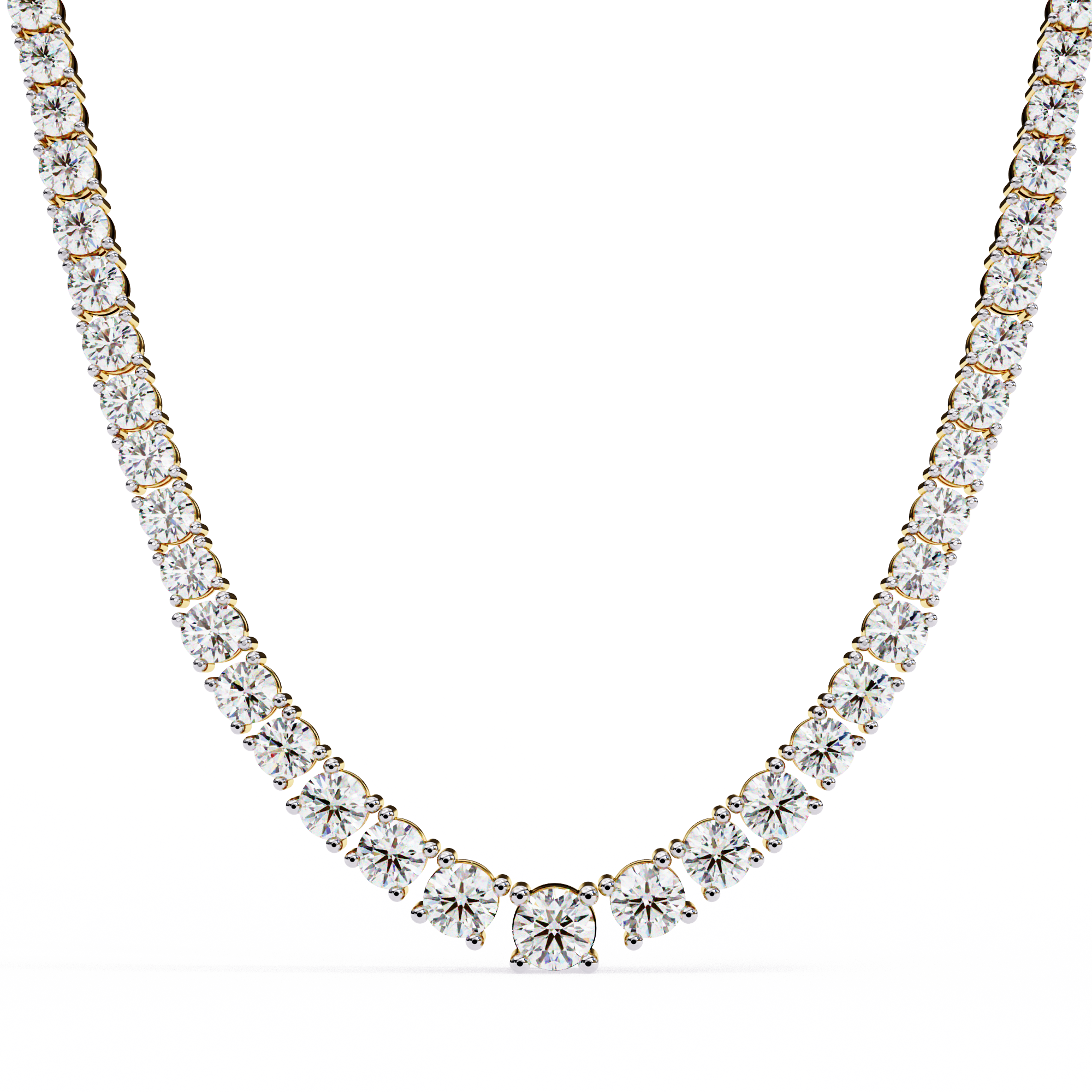 Taper Lab Grown Round Diamond Tennis Chain (18 inch)