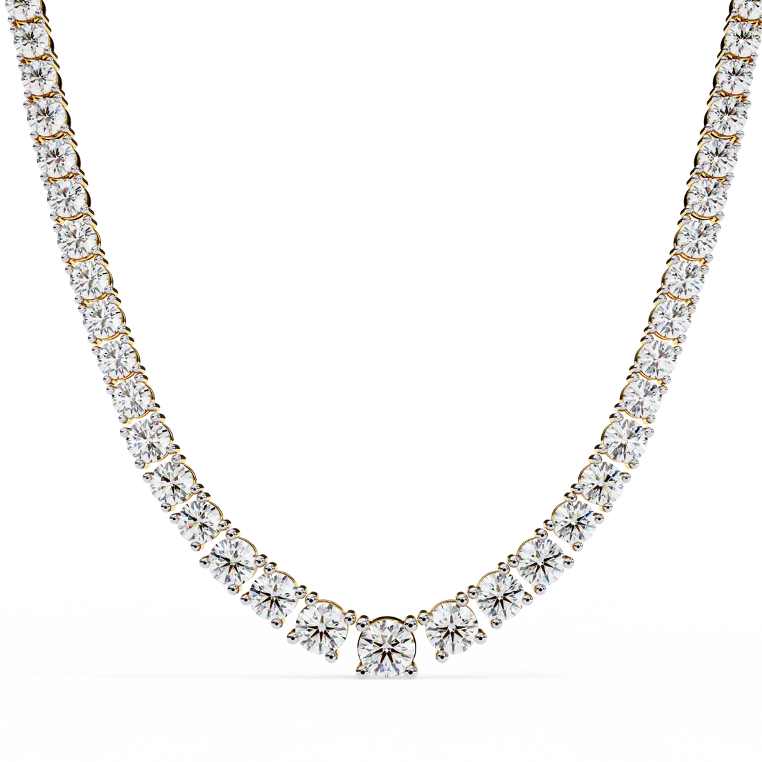 Taper Lab Grown Round Diamond Tennis Chain (18 inch)