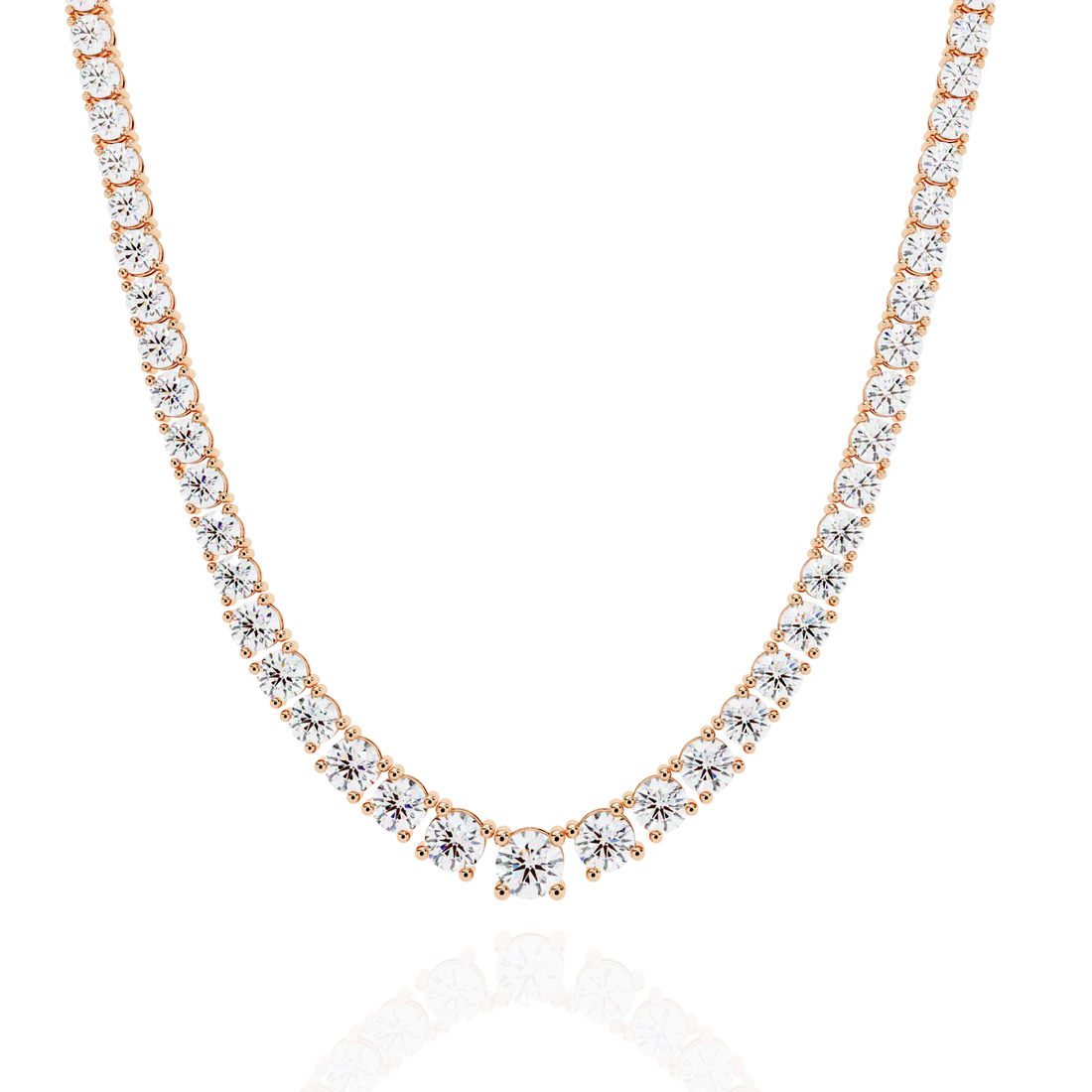 Taper Lab Grown Round Diamond Tennis Chain (18 inch)