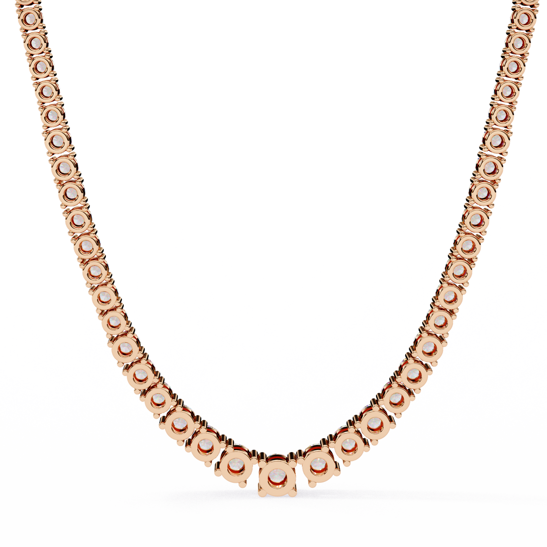 Taper Lab Grown Round Diamond Tennis Chain (18 inch)