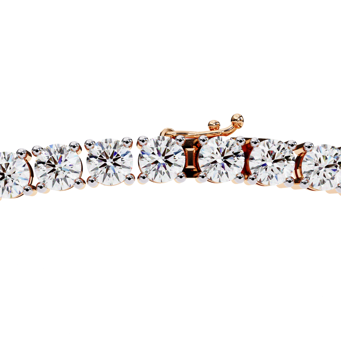 Taper Lab Grown Round Diamond Tennis Chain (18 inch)