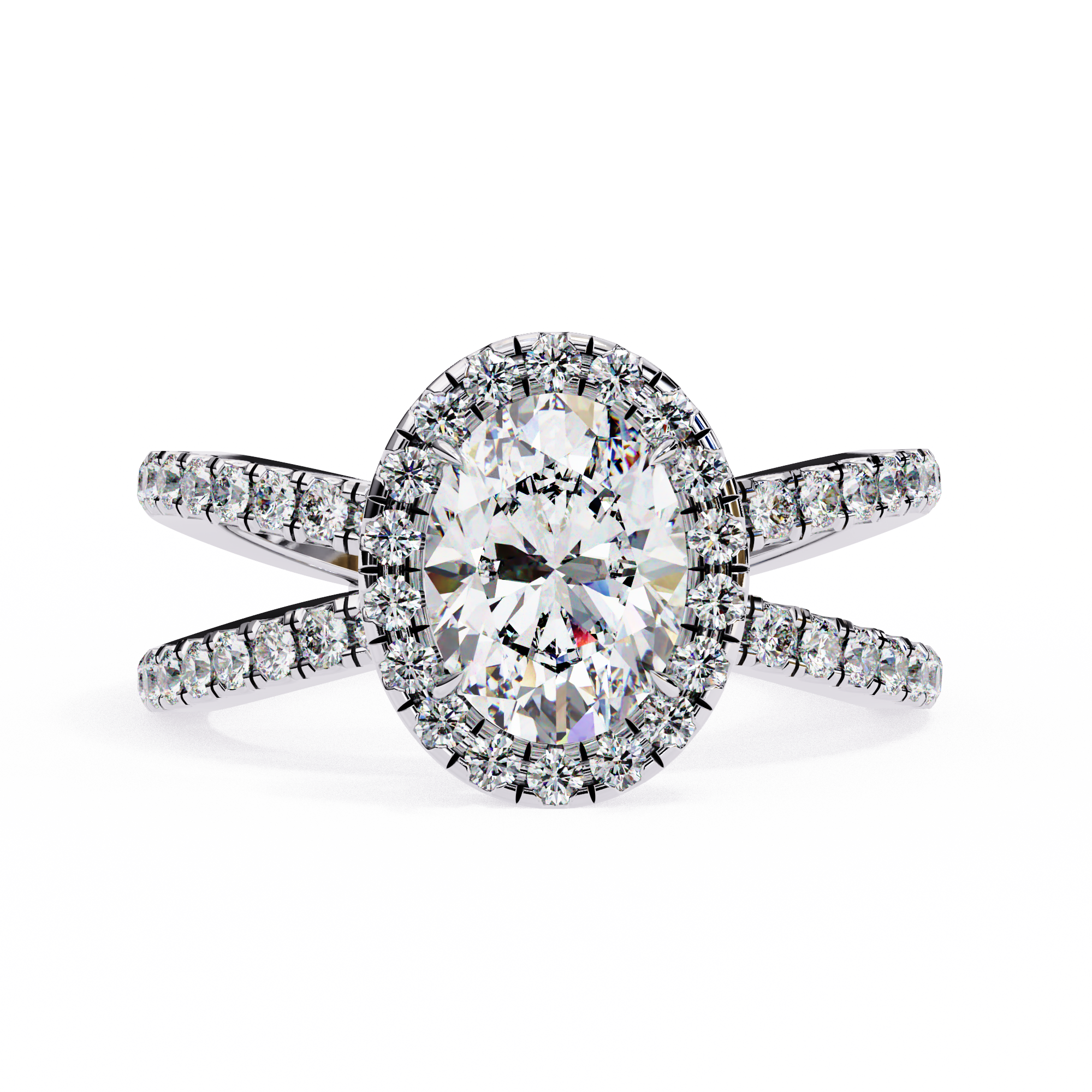 Tear of Joy Oval Halo Ring9