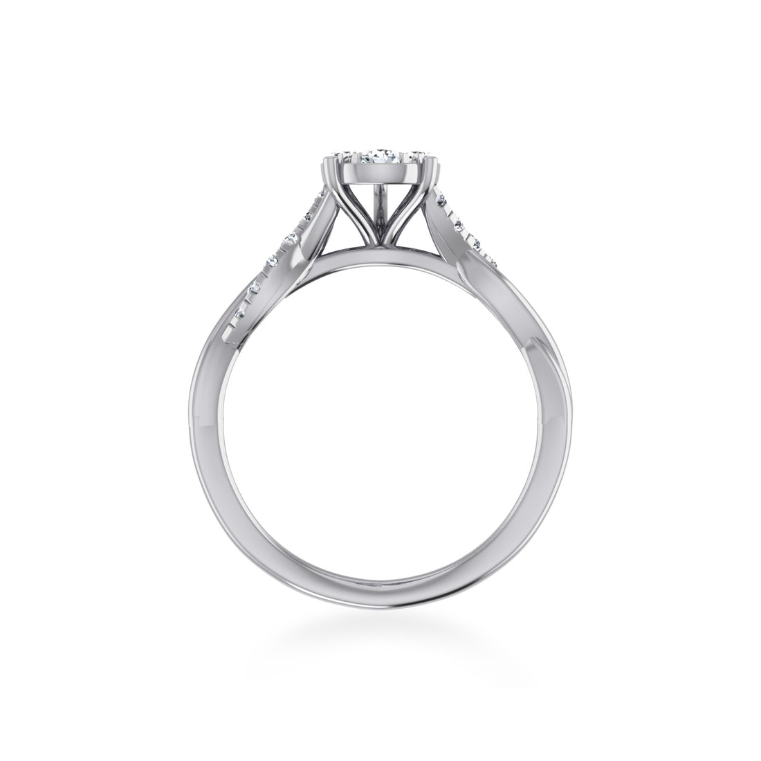 Teardrop Cluster Lab-Grown Diamond Ring 9