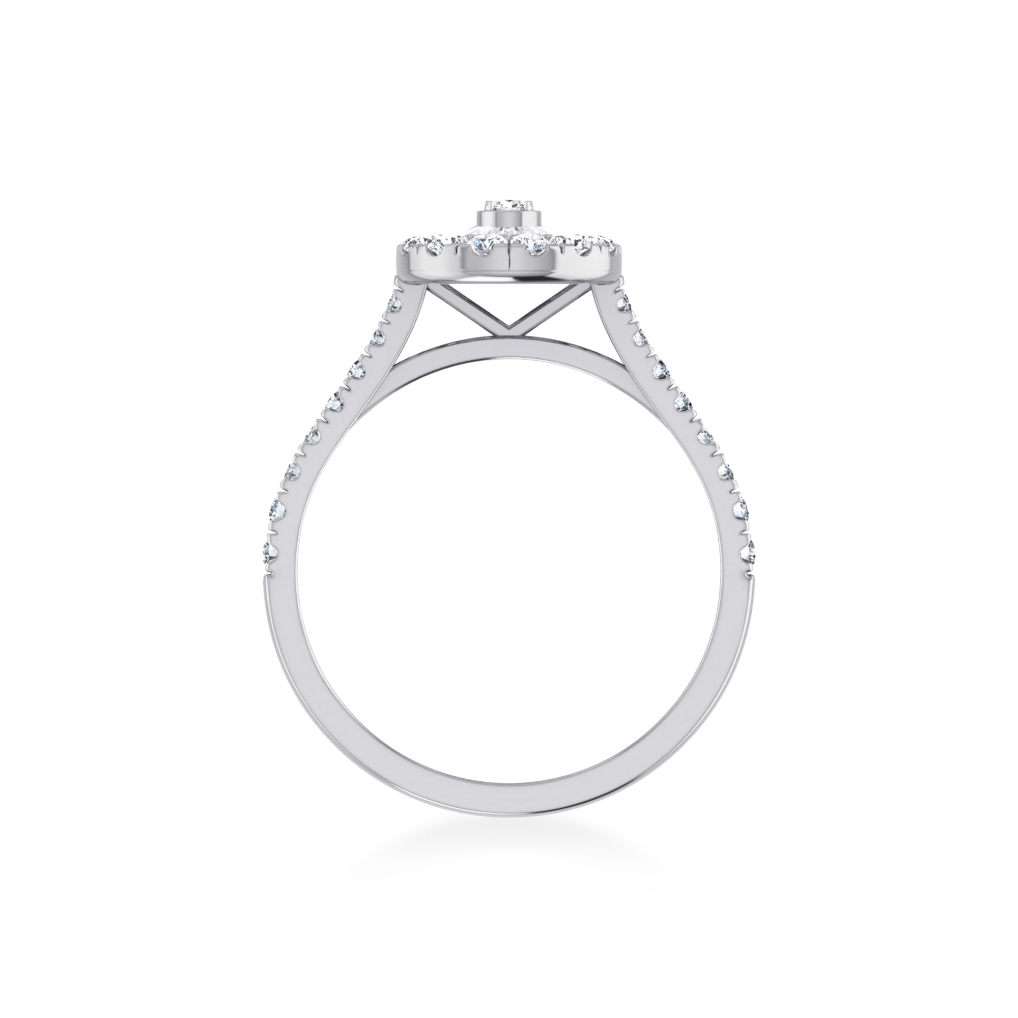 Teardrop Lab-Grown Diamond Ring with Double Halo9