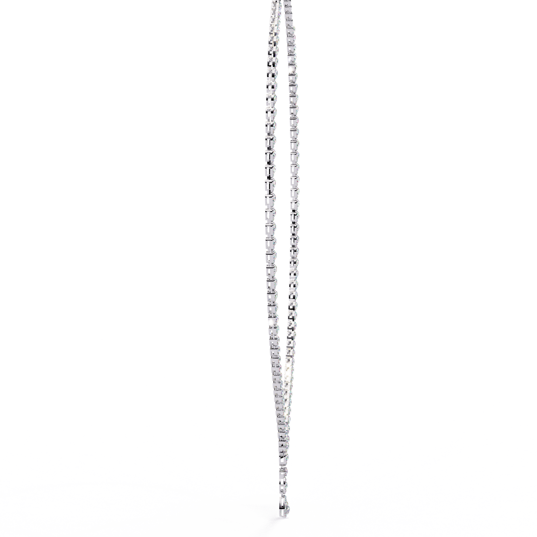 Teardrop Pendant Lab Diamond Necklace – Tennis Style Chain