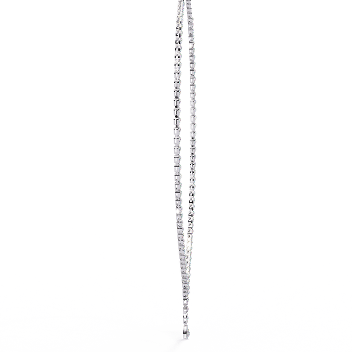 Teardrop Pendant Lab Diamond Necklace – Tennis Style Chain