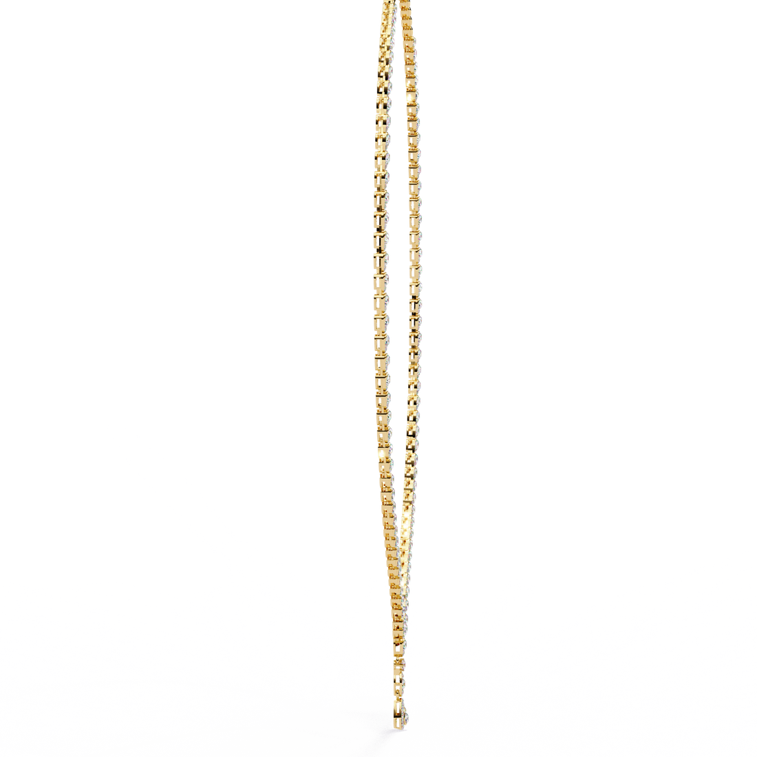 Teardrop Pendant Lab Diamond Necklace – Tennis Style Chain