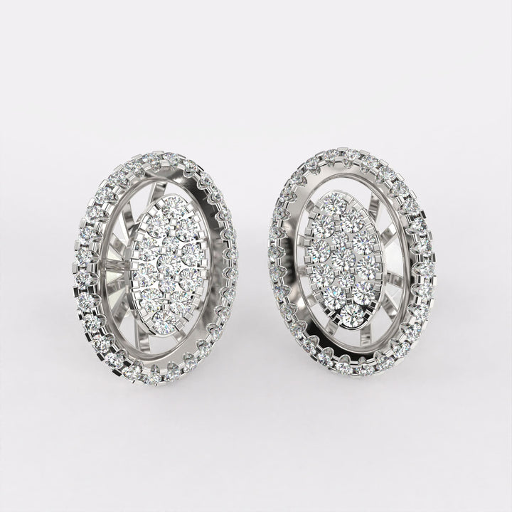 The Steiner Gold Diamond Earrings in 925 Silver