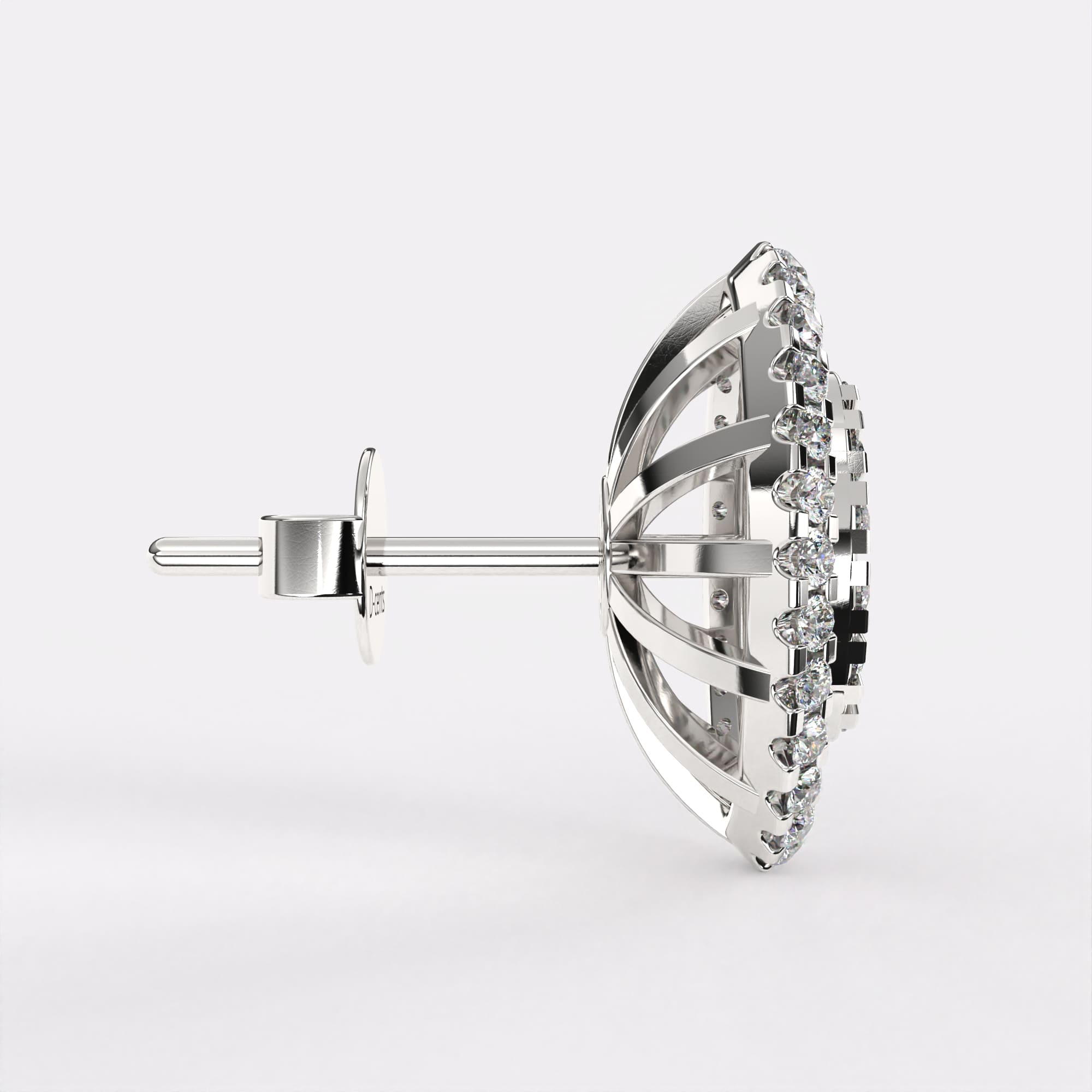 The Steiner Gold Diamond Earrings in 925 Silver