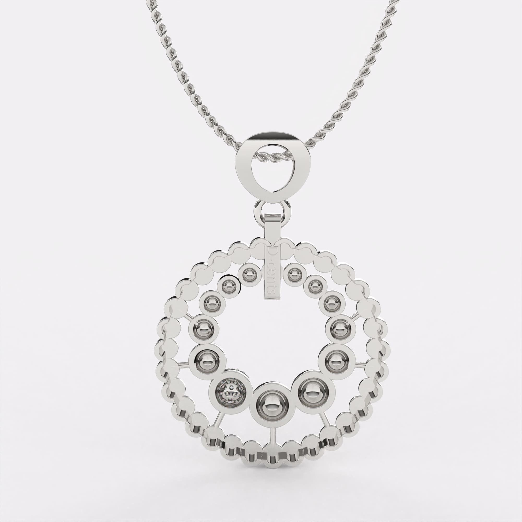 Timeless Arc Diamond Pendant In 925 Silver