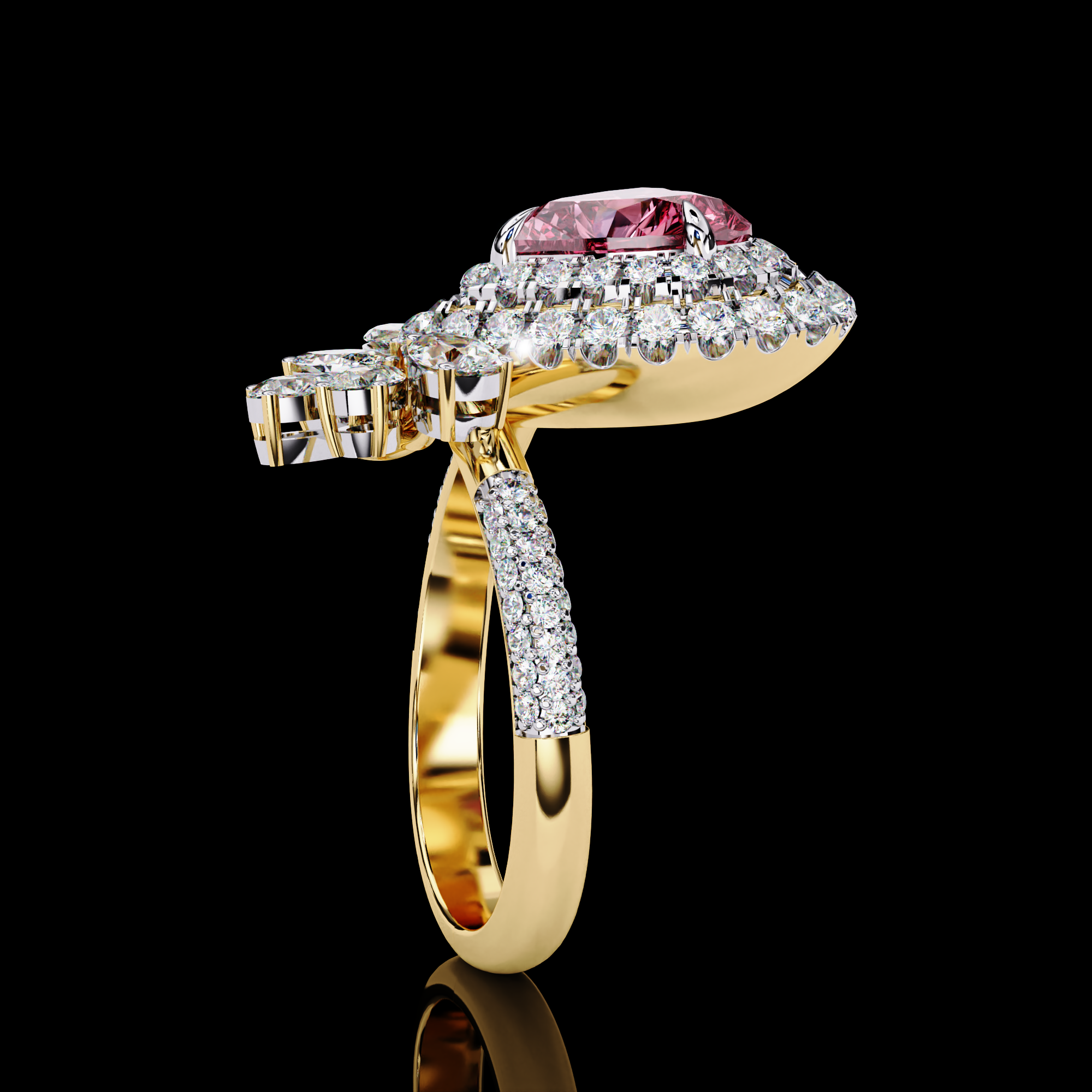 Treasured Pink Heart Diamond Ring6