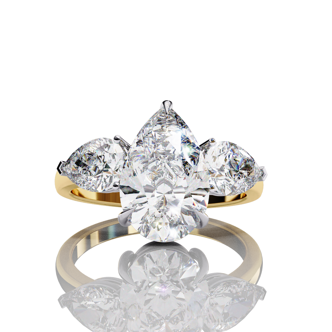 Triad Solitaire Lab Grown Diamond Ring