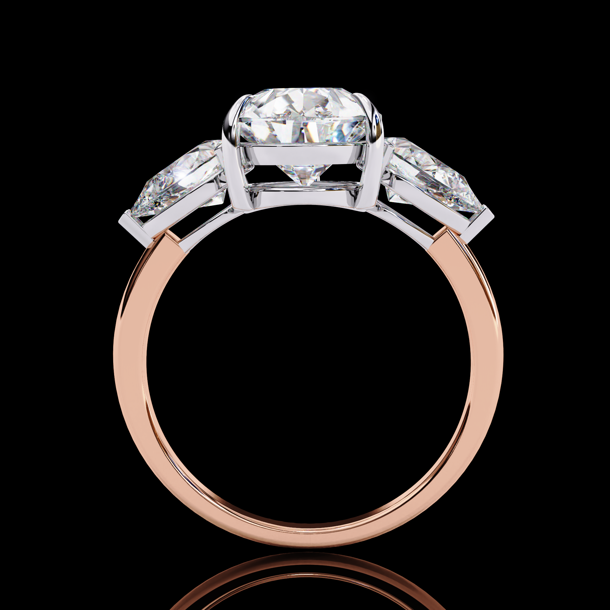 Triad Solitaire Lab Grown Diamond Ring