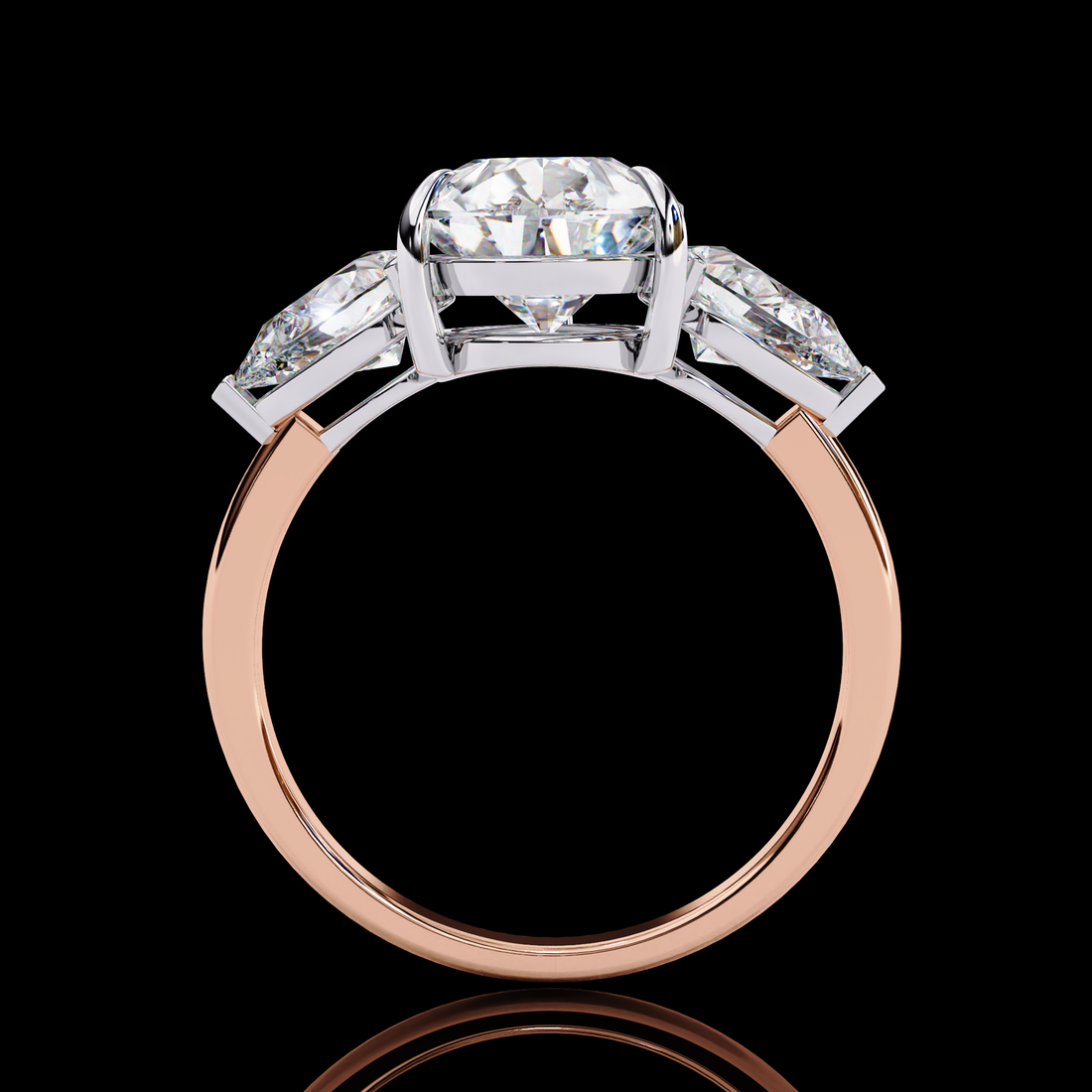 Triad Solitaire Lab Grown Diamond Ring