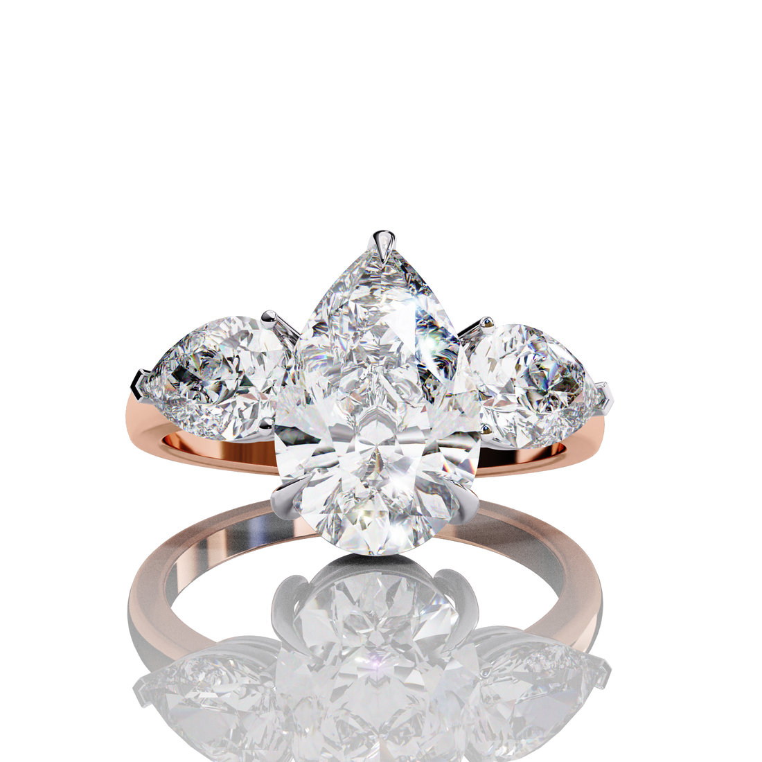 Triad Solitaire Lab Grown Diamond Ring