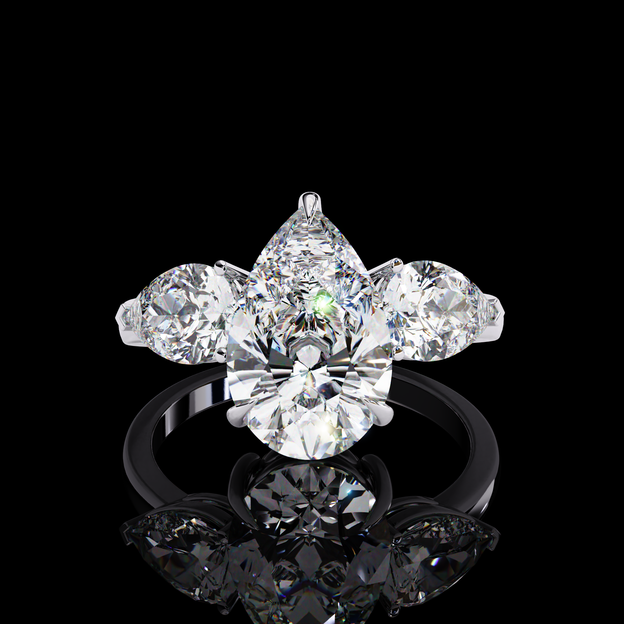 Triad Solitaire Lab Grown Diamond Ring