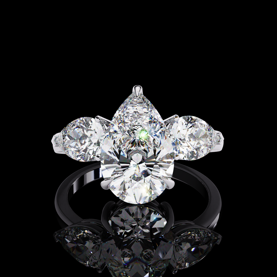 Triad Solitaire Lab Grown Diamond Ring