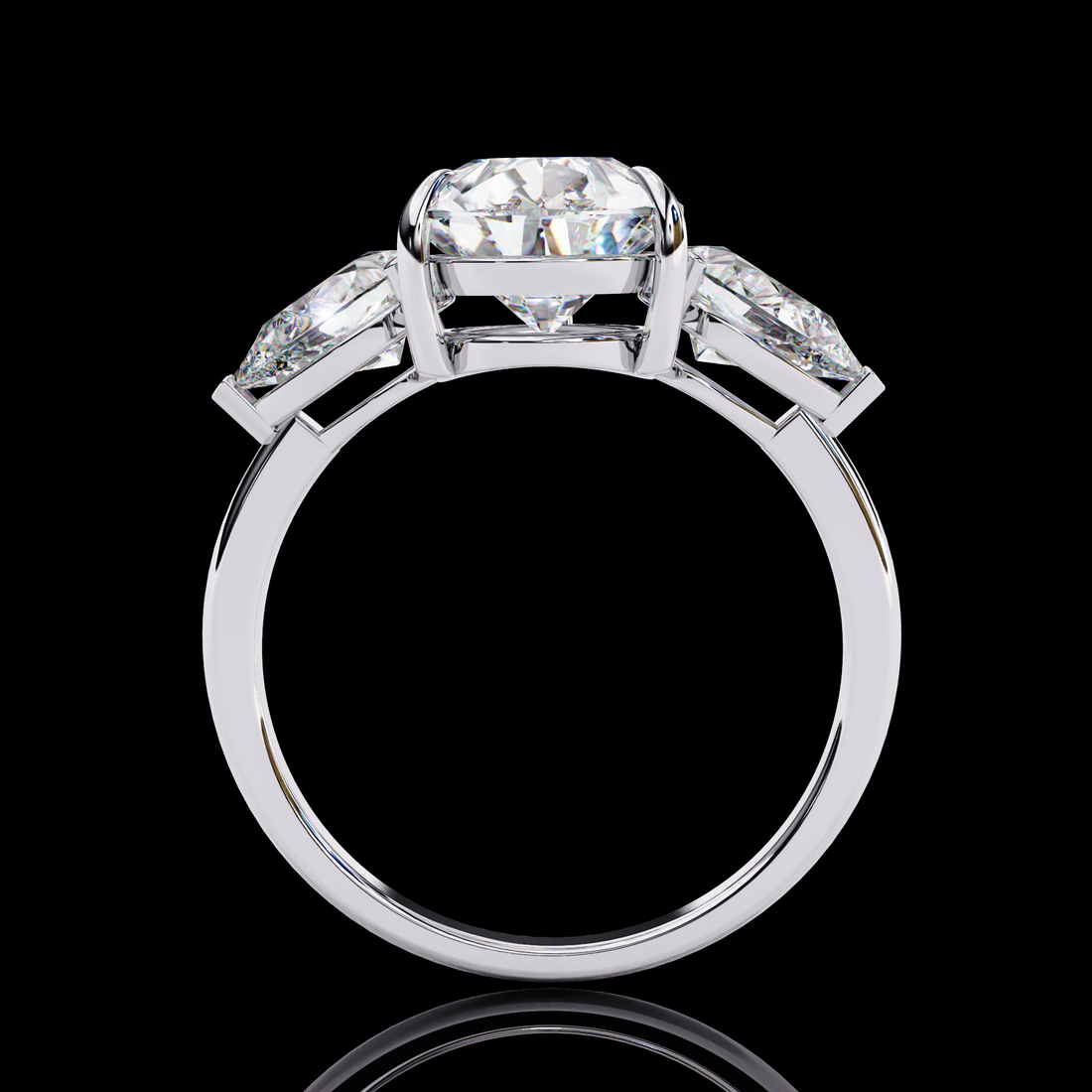 Triad Solitaire Lab Grown Diamond Ring