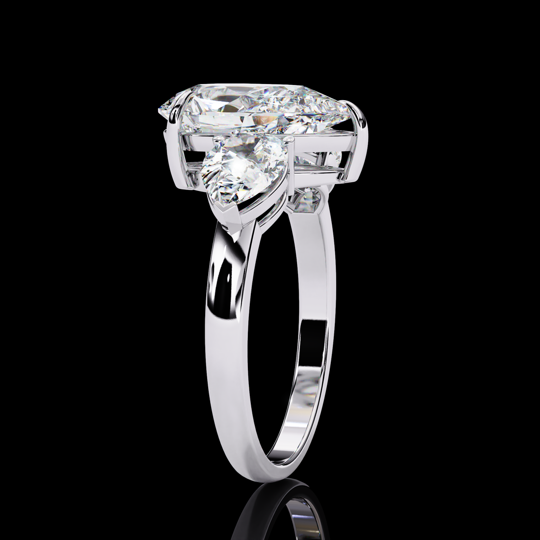 Triad Solitaire Lab Grown Diamond Ring