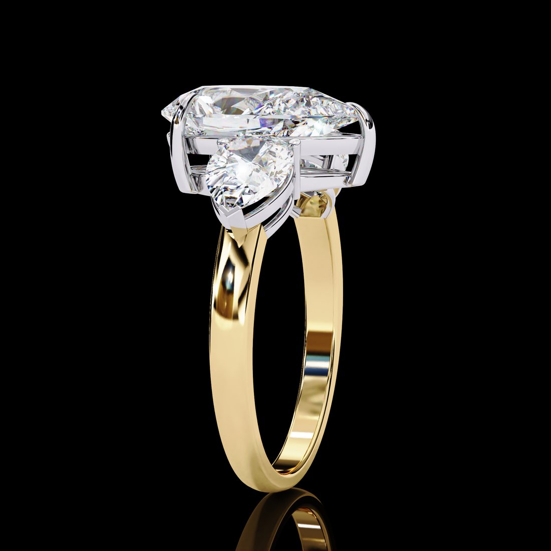 Triad Solitaire Lab Grown Diamond Ring