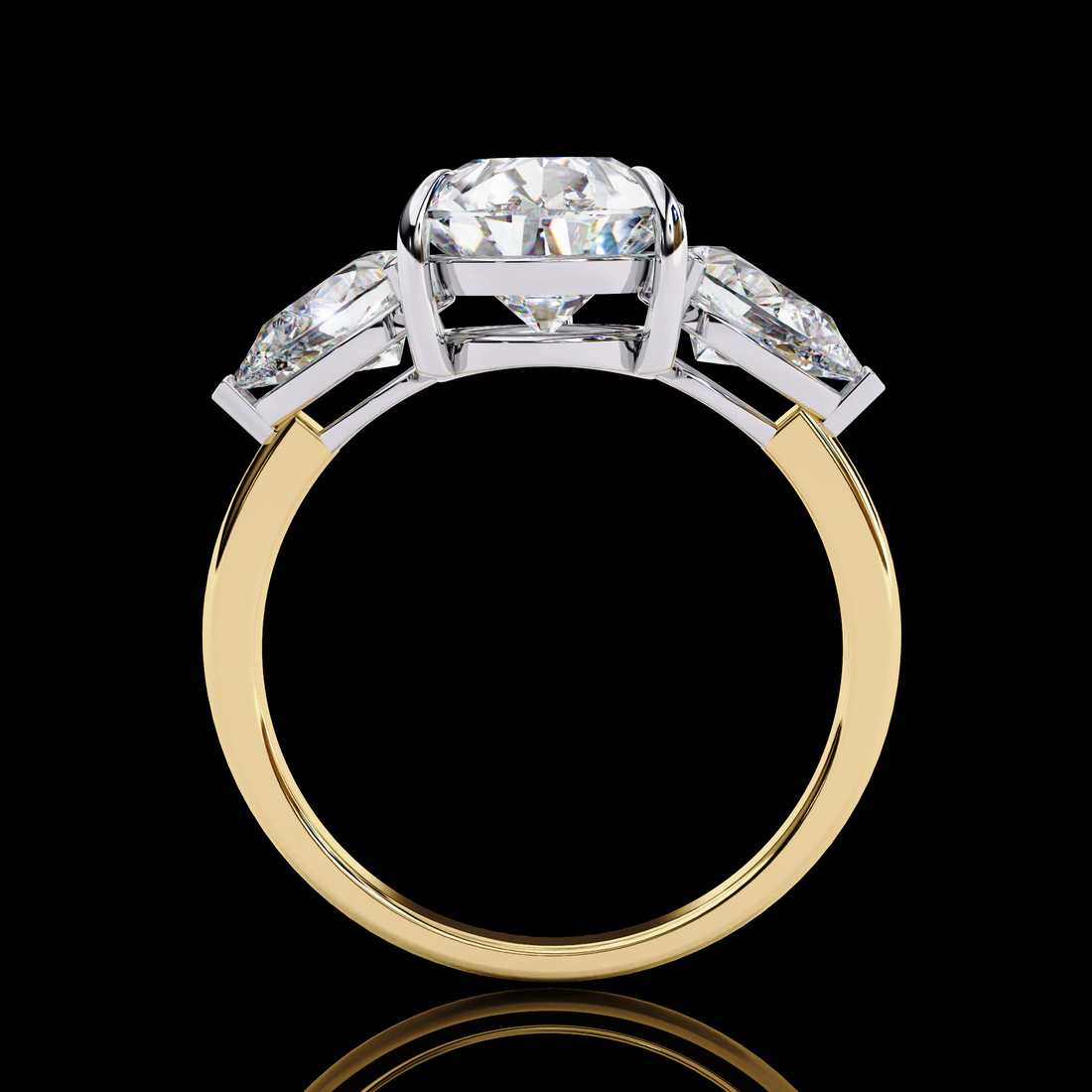 Triad Solitaire Lab Grown Diamond Ring