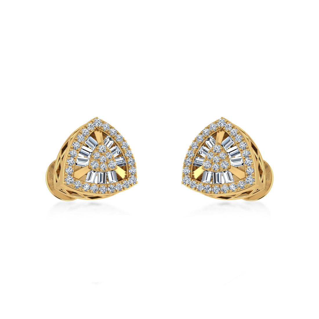 Triangular Lab Grown Diamond with Baguette Accents 2