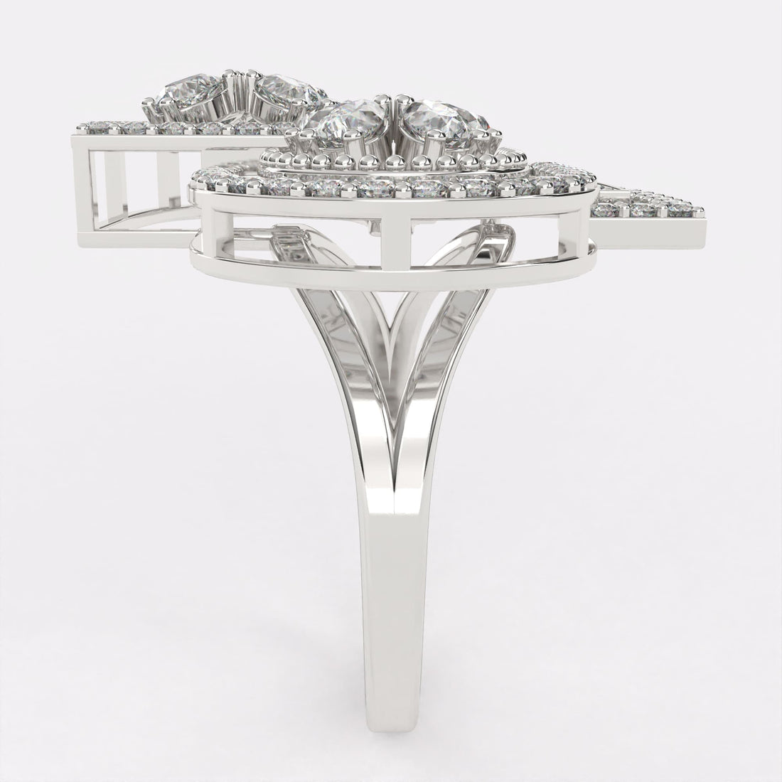 Trilogy Diamond ring in 925 Silver