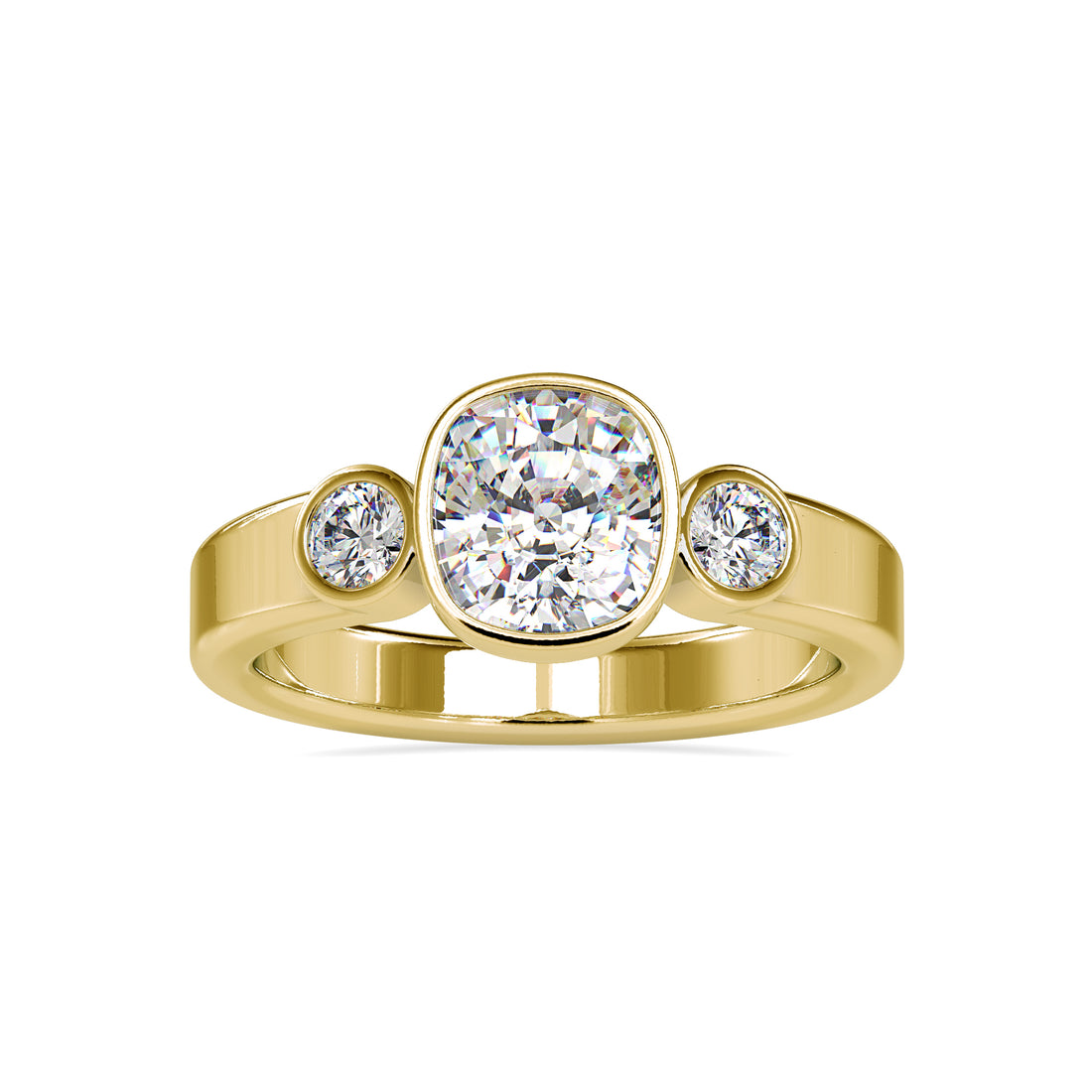 Trio Diamond Bezel set Diamond Ring