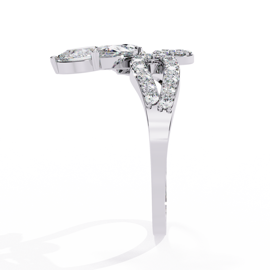 Trio Drop Diamond Ring 12