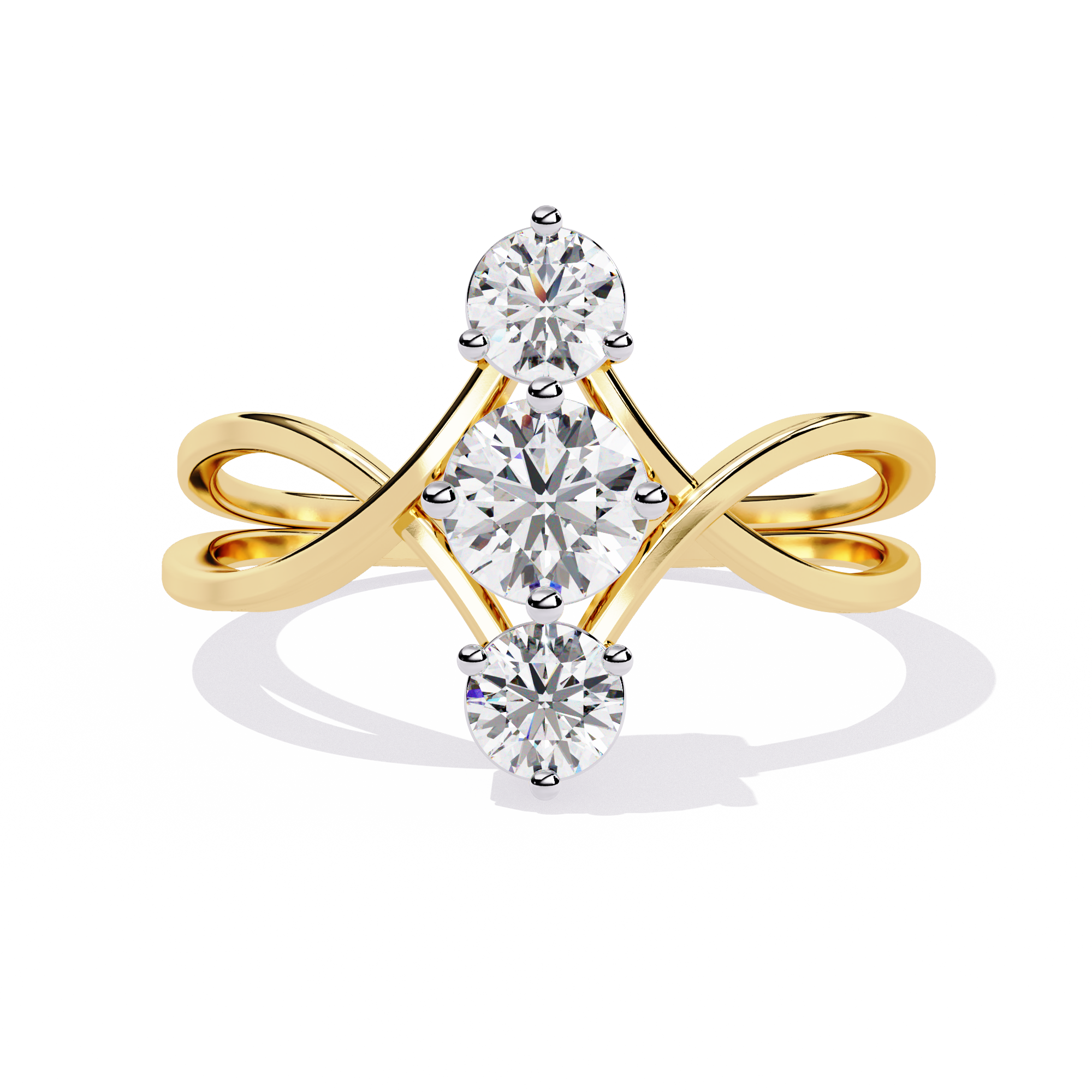 Trio Flame Diamond Ring